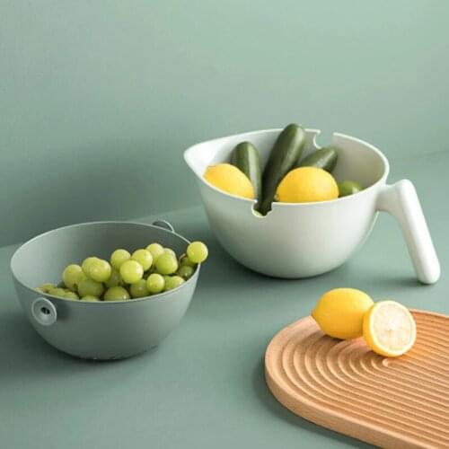 Double-layer rotating sink drain basket creative fruit plate vegetable basket flip household kitchen drain basket