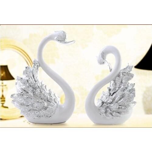Factory outlets] resin craft ornaments ornaments Swan animal ornaments simulation furnishings