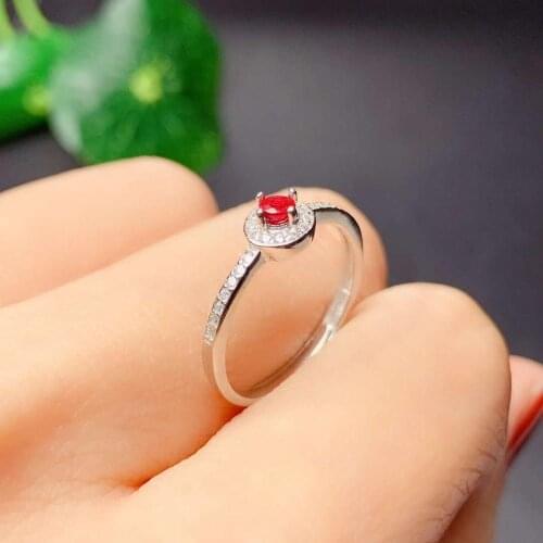 Natural And Real Ruby Ring Silver 925 Woman ring for charm luxury Ring designer ruby finger ring women fine Jewelry