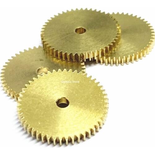0.3M 48T Mini Copper Gear 2.02mm Hole Diameter 1.5mm Thickness DIY