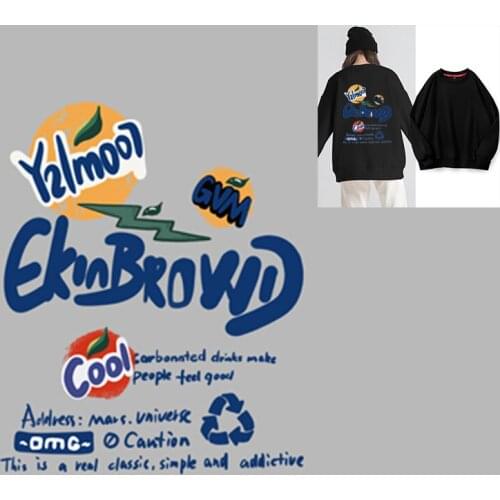 Cartoon letter slogan, environmental protection theme, heat transfer heat transfer, used for ironing on clothes, design patterns