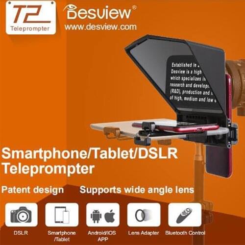 2020 New Bestview T2 Teleprompter for 8 inch Tablet iPad Phones Prompter Outdoor Interview Speech DSLR Reader prompteur Tablet