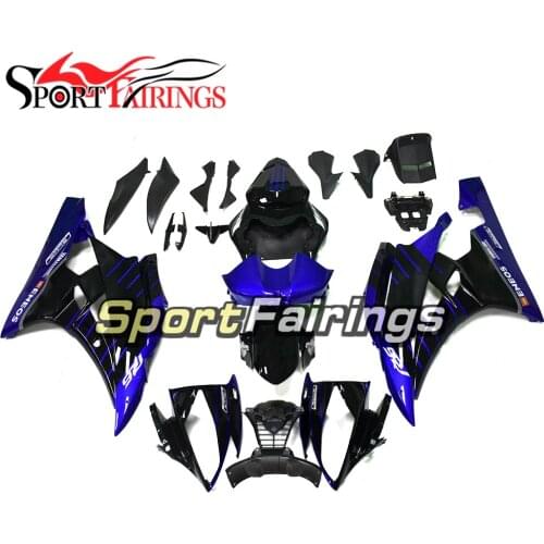 ABS Plastic Injection Motorcycle Fairings for Yamaha YZF600 R6 2006 2007 06 07 Complete Sportbike Cowlings Cover Blue Black New