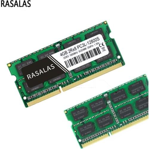 Rasalas Memory Ram DDR3 4G 8G DDR3L 2Rx8 PC3L-12800S 1600Mhz SO-DIMM 1.35V Notebook 204Pin Laptop Oперативная Nамять Memoria