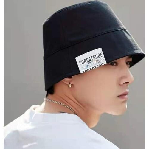 Brand New 2021 Summer Mens Bucket Hat Sun-protection Street Fashion Cool Cotton Solid Color Panama Sun Hat for Women Unisex Cap