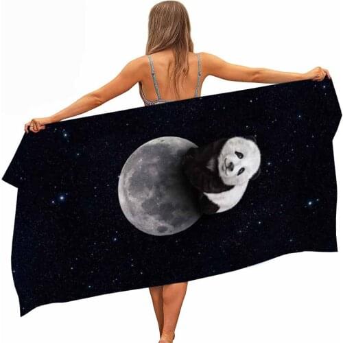 Panda Mikrofaser Pool Strand Handtuch Tragbare Schnell Trockenen Sand Outdoor Reise Schwimmen Decke Yoga Matte