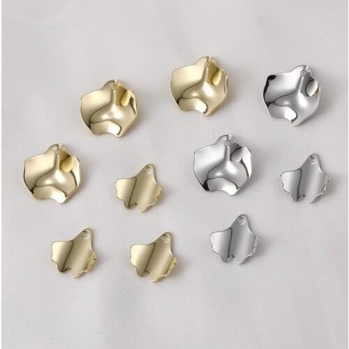 Diy jewelry making 30pcs/lot petal shape fashion copper floating locket charms earring/necklace pendant accessory