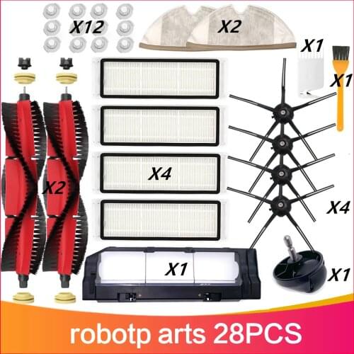 Brush + HEPA Filter + Mop Cloth + Brush Cover + Wheel + Water TanK Filter for Xiaomi Clean Robot Roborock S50 Vacuum Cleaner