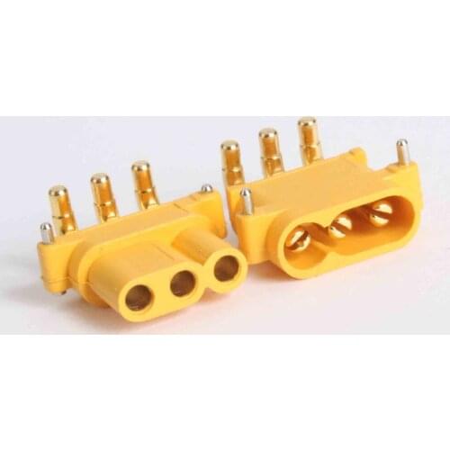 Amass MR30PW Male Female Connector Plug w/ Right Angle of 90 Degrees for RC Model --10 Pairs /lot