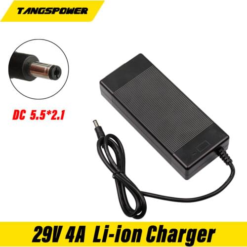 1pc best price 29.4V4A 29.4V 4A Li-ion battery charger for 25.2V 25.9V 7 Li-ion battery charger battery
