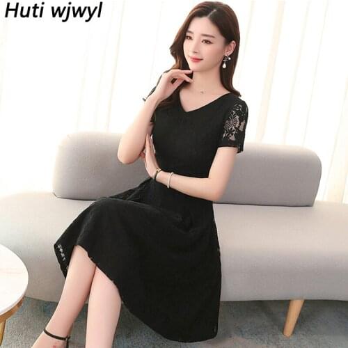 2021 Vintage Black Lace Sexy Club Midi Dress Spring Summer New Casual Solid Runway Sundress Elegant Women Bodycon Party Vestidos