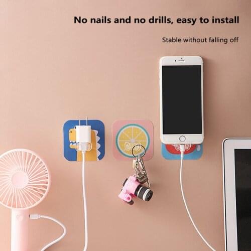 1Pc Strong Adhesive Hook Power Plug Socket Hanger Holder Wall Mounted Self Sticky Hooks Multi-function Wall Storage Hooks