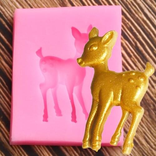3D Deer Silicone Mold Resin Clay Molds Party Cake Decorating Tools Cupcake Baking Fondant Chocolate Sugar Craft Moulds