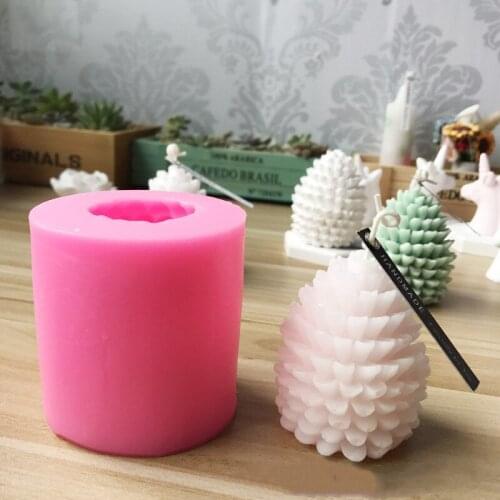 3D Christmas Pine Cone Silicone Candle Mold DIY Handmade Aromatherapy Candles Beeswax Pinecone Candle Making Mould