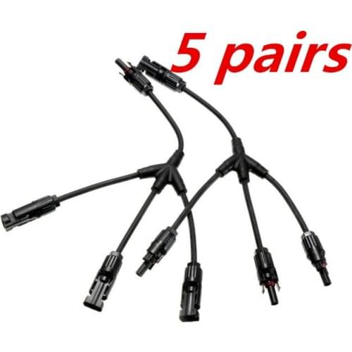 5 pairs/lot PV 3Y Parallel Branch Connector Adapter F/F/F/M and M/M/M/F Solar Panel Cable Y Branch Connector 3 in 1