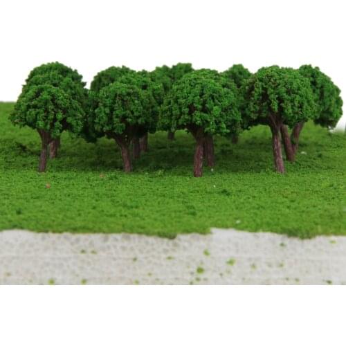 50pcs Plastic Model Trees Forest Greenery Plants 1:500 Building Kit Park Garden Miniature Landscape Scenery Supplies