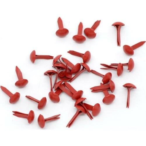 500Pcs Red Pastel Round Mini Metal Brads Scrapbooking Embellishment diy crafts 9x5mm Wholesale A00509