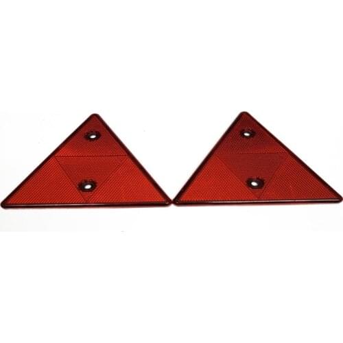 B36B Red Trailer Triangle Reflector Reflective Triangles for Gate Posts Rear Warning Reflectors Suitable for t.u.k.Tractor