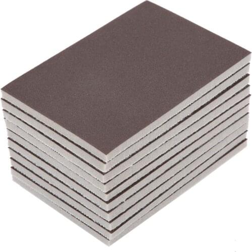 10pcs Square Sponge Sandpaper 120/180/240 Grit Fine Polishing Sanding Paper Abrasive Tools Wholesale