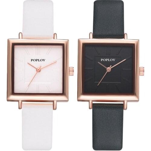 Fashion Simple Minimalist Square Dial Watch for Women Leather Quartz Watch Ladies ultra-thin zegarek damski Clock Reloj Mujer