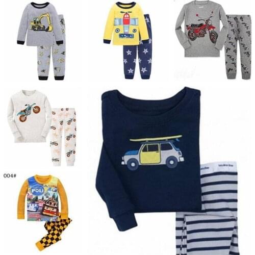 2-7Y Kids Boy Animal Pajamas Nightwear Clothes Set Cartoon Sleepwear Pijamas Children New Year Pyjamas
