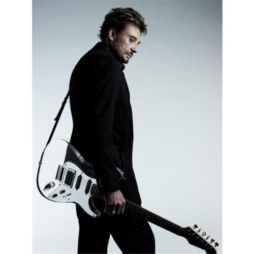 Johnny Hallyday Printed 11CT Cross Stitch Complete Kit DIY Embroidery DMC Threads Painting Knitting Craft Handiwork Sales