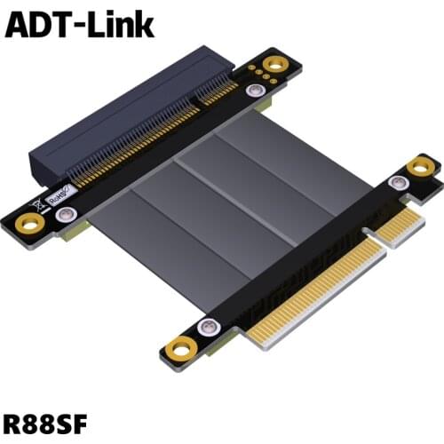 ADT-Link PCI-E 3.0 x8 extension cable pcie Riser card 8x full speed stable 64G/bps (Max.) PCI-Express 8x 1U 2U RAID SSD Card