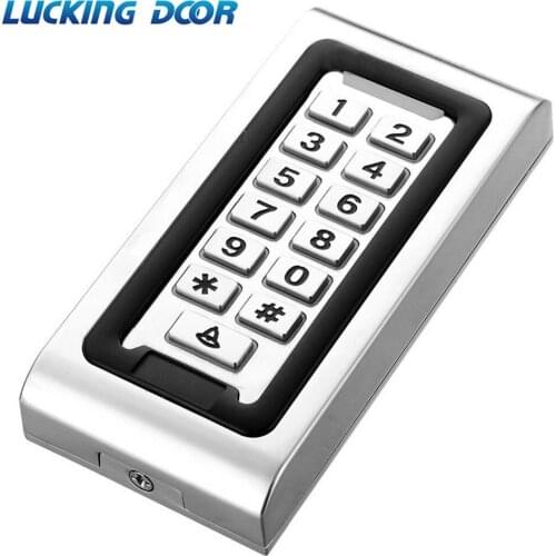 LUCKING DOOR Metal 125KHz Rfid Access Control Keypad W/ 2000 Users 125KHz Card Reader Keypad Key Fobs Door Access Control System