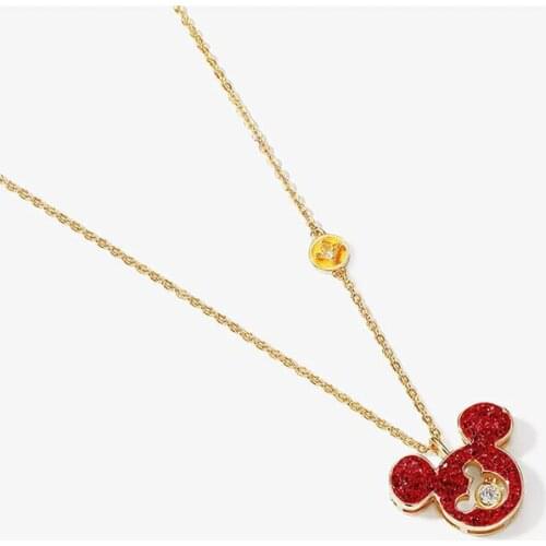 Cute Mouse Necklace Pendant Crystals Anime 2021 Luxury Charm Gifts For Women Wedding Jewelry Cartoon Accessories Wholesale