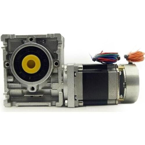 NEMA23 stepper motor 1.3NM with brake and Worm reducer Ratio 5:1/7.5:1/10:1/15:1/20:1/25:1/30:1/40:1/50:1/60:1 and output shaft