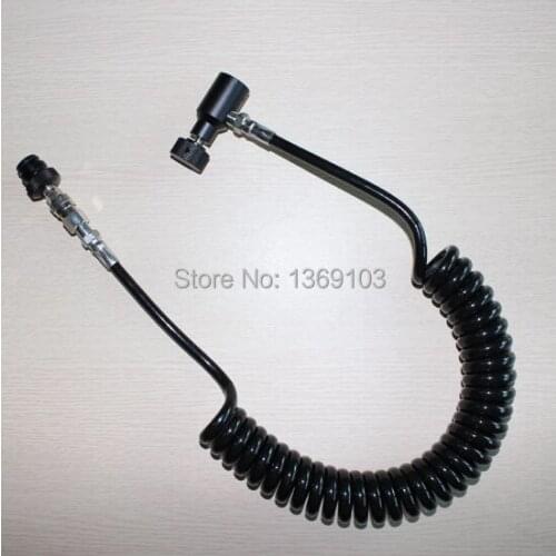 AIRSOFT Coil Remote Hose Thick line 3.5M with quick disconnect paintball New