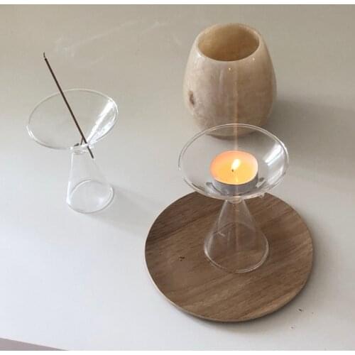 Glass Candle Holder for Home Decor Incense Burner Glass Stick-Holder Incense Stick Holder Insence Burner Holder