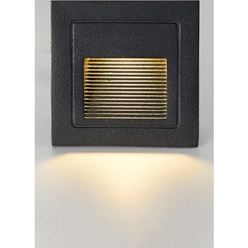 3w LED Stair Light Step Lights Insert Mount Corner Light Footlight Indoor Outdoor Waterproof Staircase Step Lamp AC85-265V FR57