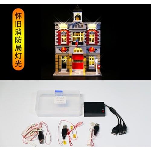Led Light Up Kit For Creator Fire Brigade Station Building Block Model Lighting Set Compatible With 10197 15004