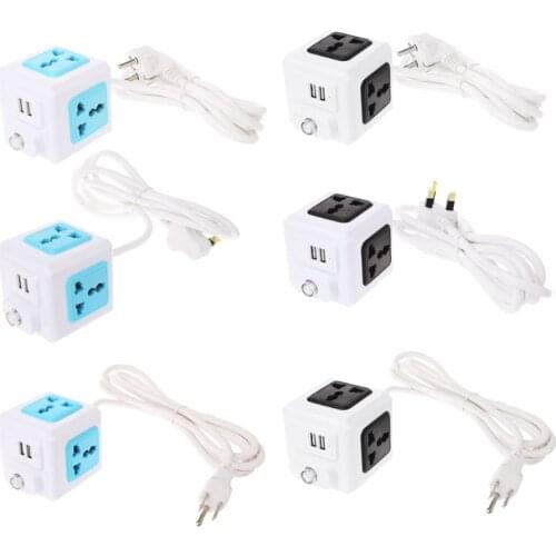 Smart Home Cube EU / US / UK Plug 4 Outer Extension Adapter Universal Socket