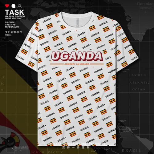 Uganda Ugandan UGA Quick Dry t shirt mens sporting clothing Short Sleeve casual Running Sportswear brands gym summer clothes