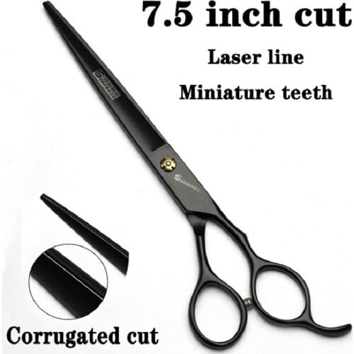 Japanese 440C steel material, professional hairdresser scissors, non-slip and wear-resistant Cutting line scissors Laser line