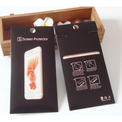 500 pcs Wholesale For iphone 7 6 6S Samsung S7 S6 Tempered Glass Screen Protector Universal Retail Paper Packaging Box