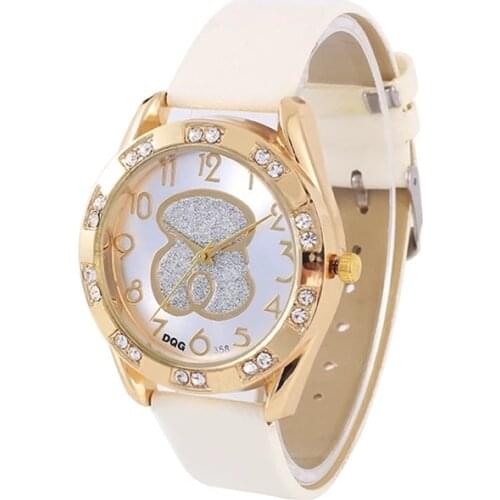 Reloj Mujer 2021 New Luxury Brand DQG Bear Women Watch Fashion Five-Color Belt Dress Ladies Quartz Watches Clock Gift Montres