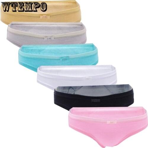 Women Briefs Sexy G-String Panties Cotton Invisible Seamless Underpants Woman Bikini Underwear Ladies Briefs Panties 6 PCS/Set