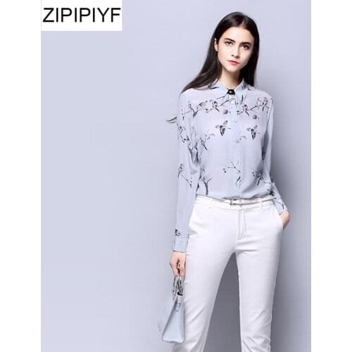 ZIPIPIYF Womens Silk Shirts