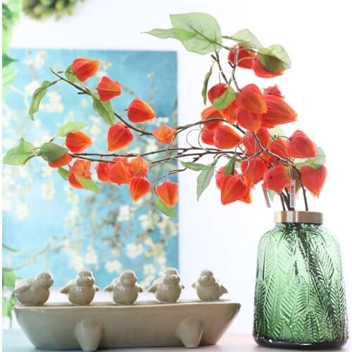 1/3/5pcs Artificial Lantern Fruit Flowers Physalis Lantern Fruit Flower Arrangement Decoration Home DIY Wedding Shop Decoration