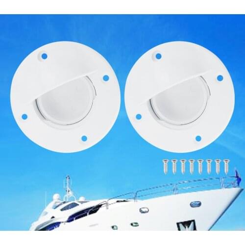 2PC Universal White Nylon Marine Boat Transom Deck Mount Drain Scupper Valve Screw Cap Bung Stopper Replacement Boat Accessories
