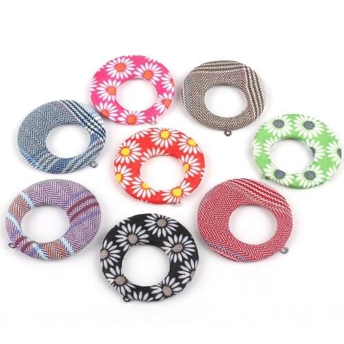 4pcs Vintage Ethnic Metal Earrings Charms for DIY women Geometric statement earring Danglers Round Hanging fashion jewelry Craft