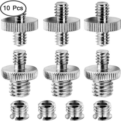 Promotion! 1/4 inch & 3/8 inch Camera Screw Adapter Converter Threaded Mount Set for Tripod Monopod Ballhead Camera Cage