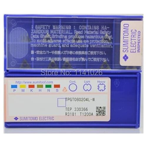 Free shopping 10PCS TPGT080204L W T1200A Carbide Cutter Turning tools Carbide inserts,Boring blade inserts