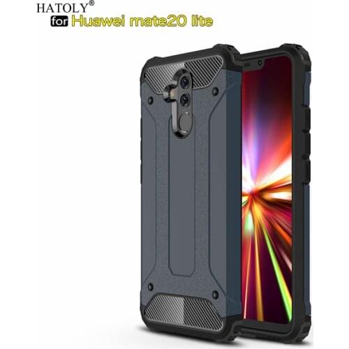 HATOLY For Coque Huawei Mate 20 Lite Case Mate20 lite Heavy Armor Slim Hard Rubber Cover Silicone Case for Huawei Mate 20 Lite