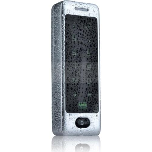 DIYSECUR Waterproof Metal Case Touch Button 125KHz Rfid Card Reader Door Access Controller System Password Keypad