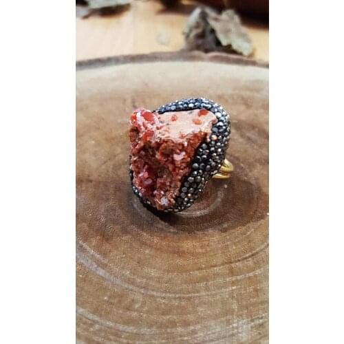 Dr Stone natural Stone Vanadinite Stone 22 carat gold plated female Even 418647260