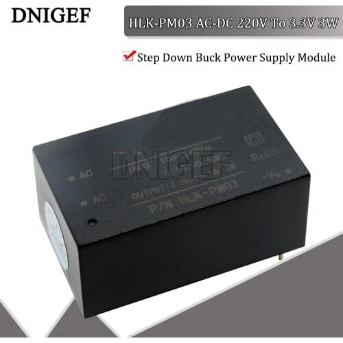 HLK-PM03 AC-DC 220V To 3.3V 3W Step Down Buck Power Supply Module Intelligent Household Switch Converter Low power Consumption